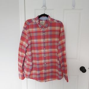 Mens XL american eagle plaid button up
